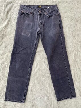 Lee | 33x32 Regular Fit Distressed Stained Work Jeans